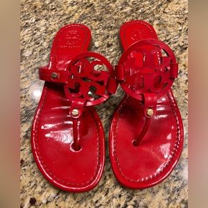 Red Tory Burch Sandals. Size 8.